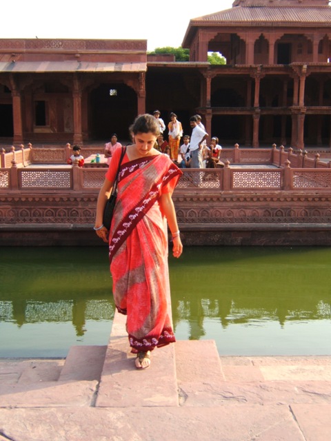 Emily at Fatephur Sikri in India.